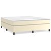 vidaXL Boxspringbettgestell Creme 160x200 cm Kunstleder
