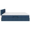 vidaXL Aufbewahrungsbett mit Matratze Blau 200 x 200 cm Holzwerkstoff