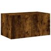 vidaXL 6-tlg. Wohnwand mit LED-Beleuchtung R&auml;uchereiche Holzwerkstoff