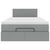 vidaXL Ottoman-Bett mit Matratze Hellgrau 120x190 cm Stoff