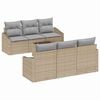 vidaXL Sofa Set 7 stk. Beige und Hellgrau 55 x 55 x 37 cm