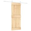 vidaXL Schiebet&uuml;r 80 x 210 cm Massivkiefer (Unbehandelt)