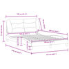 vidaXL Bettgestell ohne Matratze "Hvar" Dunkelgrau 120x200 cm Stoff