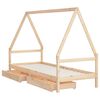 vidaXL Kinderbett mit Schubladen 90x200 cm Massivholz Kiefer