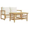 vidaXL 2-teiliges Gartensofa-Set mit Kissen Bambus