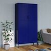 vidaXL Kleiderschrank Marineblau 90x50x180 cm Stahl