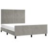 vidaXL Bettgestell ohne Matratze Hellgrau 140x200 cm Samt