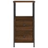 vidaXL Nachttische 2 Stk. Braun Eiche 34x35,5x70 cm Holzwerkstoff