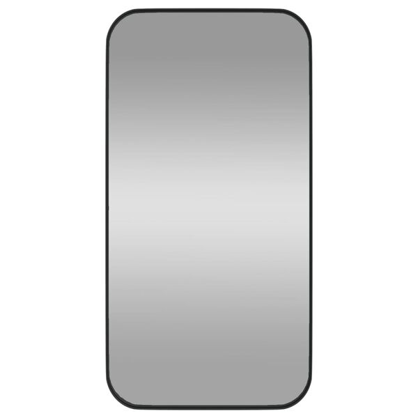 vidaXL Wandspiegel Schwarz 30x60 cm Rechteckig