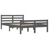 vidaXL Massivholzbett Grau 120x200 cm