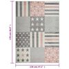vidaXL Kinderteppich 120x170 cm Sternenmuster Rosa