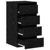 vidaXL Schubladenschrank Schwarz 40 x 41 x 76 cm Holzwerkstoff