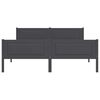 vidaXL Massivholzbett Kiefer Grau 120x200 cm