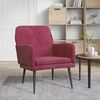 vidaXL Sessel Weinrot 62x79x79 cm Samt