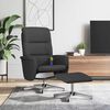vidaXL Massagesessel mit Fu&szlig;hocker Schwarz Stoff