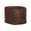 vidaXL Pouf Dunkelbraun 40 x 40 x 40 cm Echtes Ziegenleder
