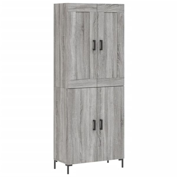 vidaXL Highboard Grau Sonoma 69,5x34x180 cm Holzwerkstoff