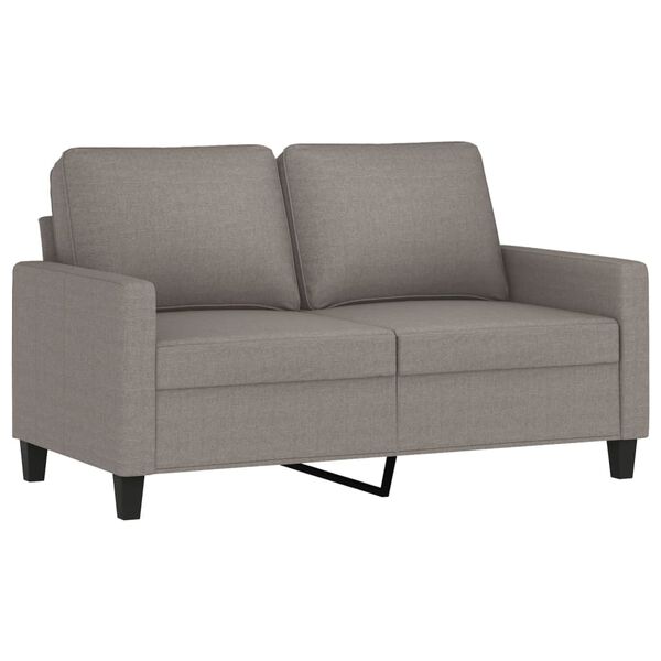 vidaXL 3-tlg. Sofagarnitur mit Kissen Taupe Stoff
