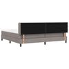 vidaXL Boxspringbett mit Matratze Taupe 200 x 200 cm Polyester