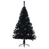 vidaXL Künstlicher Halb-Weihnachtsbaum mit Ständer Schwarz 150 cm PVC