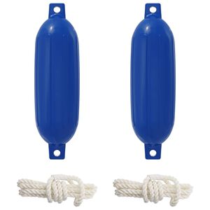 vidaXL Bootsfender 2 Stk. &Oslash; 16 x 58 cm Blau PVC