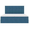 vidaXL Aufbewahrungsbett mit Matratze Dunkelblau 200 x 200 cm Samt