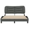 vidaXL Bettgestell ohne Matratze "Hvar" Dunkelgrau 140x190 cm Stoff