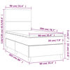 vidaXL Boxspringbett mit Matratze & LED Schwarz 90x200 cm Samt