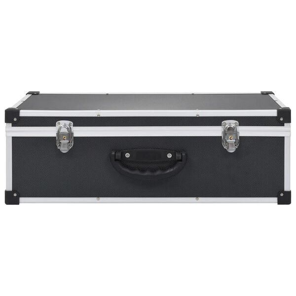 vidaXL CD-Koffer für 80 CDs Aluminium ABS Schwarz