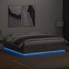 vidaXL Bettgestell mit LED Grau Sonoma 180x200 cm Holzwerkstoff