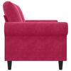 vidaXL 2-Sitzer-Sofa Weinrot 120 cm Samt