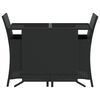 vidaXL 3-tlg. Bistro-Set mit Kissen Schwarz Poly Rattan