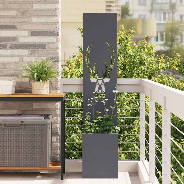 vidaXL Garten Sichtschutz-Leinwand Tiermuster Anthrazit 32 x 140 cm