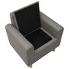 vidaXL Kindersofa Grau Kunstleder