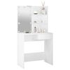 vidaXL Schminktisch mit LED Wei&szlig; 74,5x40x141 cm