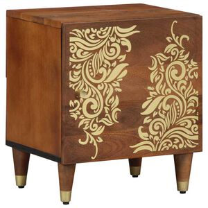 vidaXL Nachttisch mit T&uuml;r Honigbraun 40 x 33 x 46 cm Massivholz Mango
