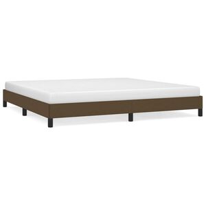 vidaXL Bettgestell ohne Matratze Dunkelbraun 200x200 cm Stoff