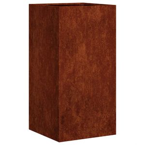 vidaXL Pflanzk&uuml;bel Rostig 40x40x80 cm Wetterfester Stahl