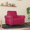 vidaXL Sessel Weinrot 60 cm Samt