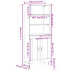 vidaXL Highboard Grau Sonoma 69,5x34x180 cm Holzwerkstoff