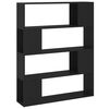 vidaXL B&uuml;cherregal Raumteiler Schwarz 100x24x124 cm