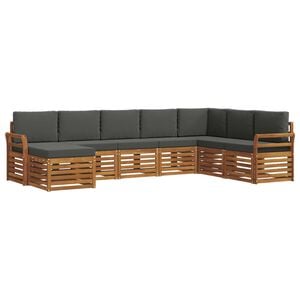 vidaXL Outdoor-Sofagarnitur 8 stk. Natur und Anthrazit