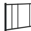vidaXL Bettgestell mit Kopfteil Metall Schwarz 120x190 cm