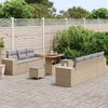 vidaXL Garten-Sofa-Set 10 pcs Beige Poly-Rattan