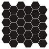 vidaXL Sechseckige Fliese 50 pcs Schwarz 30 x 30 cm
