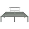 vidaXL Bettgestell Grau Metall 120x200 cm
