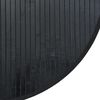 vidaXL Teppich Rund Schwarz 60 cm Bambus