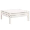 vidaXL Gartensofa 3-Sitzer mit Hocker Wei&szlig; Massivholz Kiefer