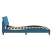 vidaXL Bettgestell ohne Matratze "Hanko" Blau 140x200 cm Samt