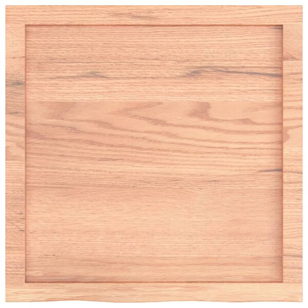 vidaXL Tischplatte Hellbraun 60x60x(2-6) cm Massivholz Eiche Behandelt